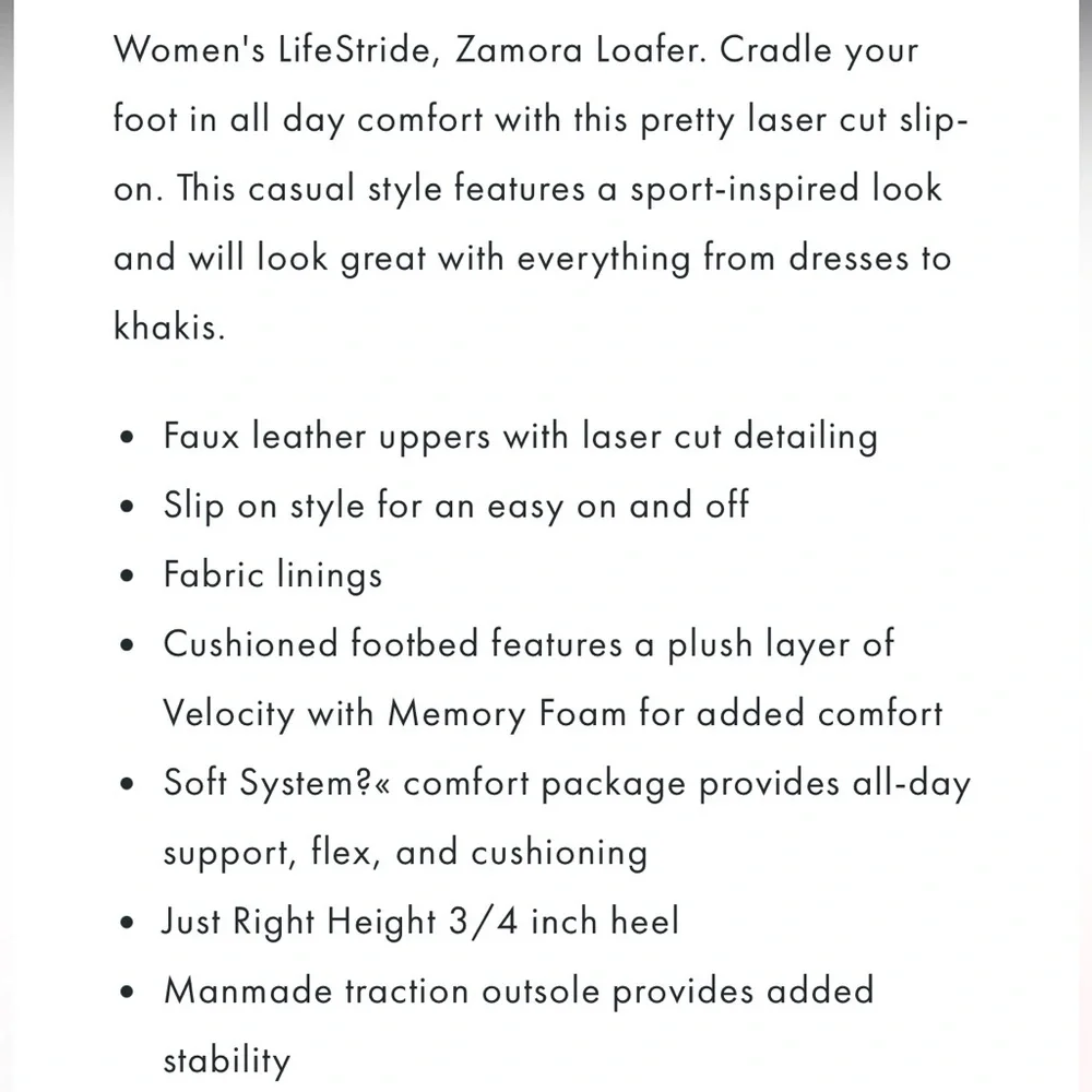 LIFESTRIDE Gray Lasor Cut Slip-On Zamora Loafer | Size 8.5 - Picture 14 of 14